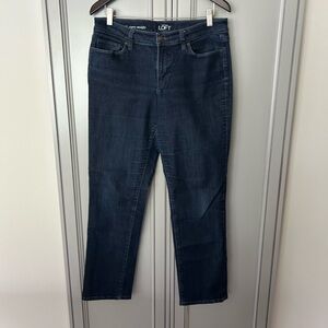 Loft curvy straight dark wash jeans 31/12